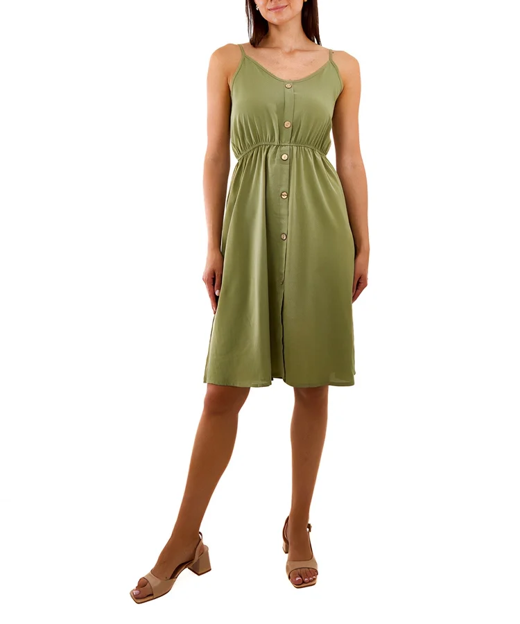 Zielona sukienka na ramiączkach Plaisance