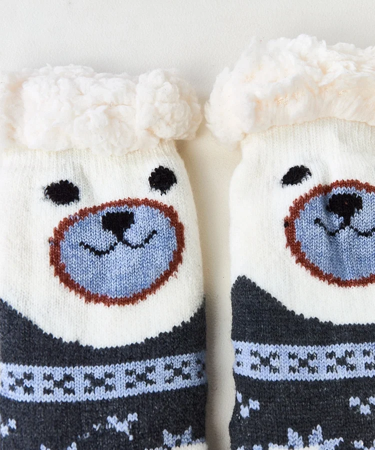 Grafitowe skarpety z kożuszkiem Lotis