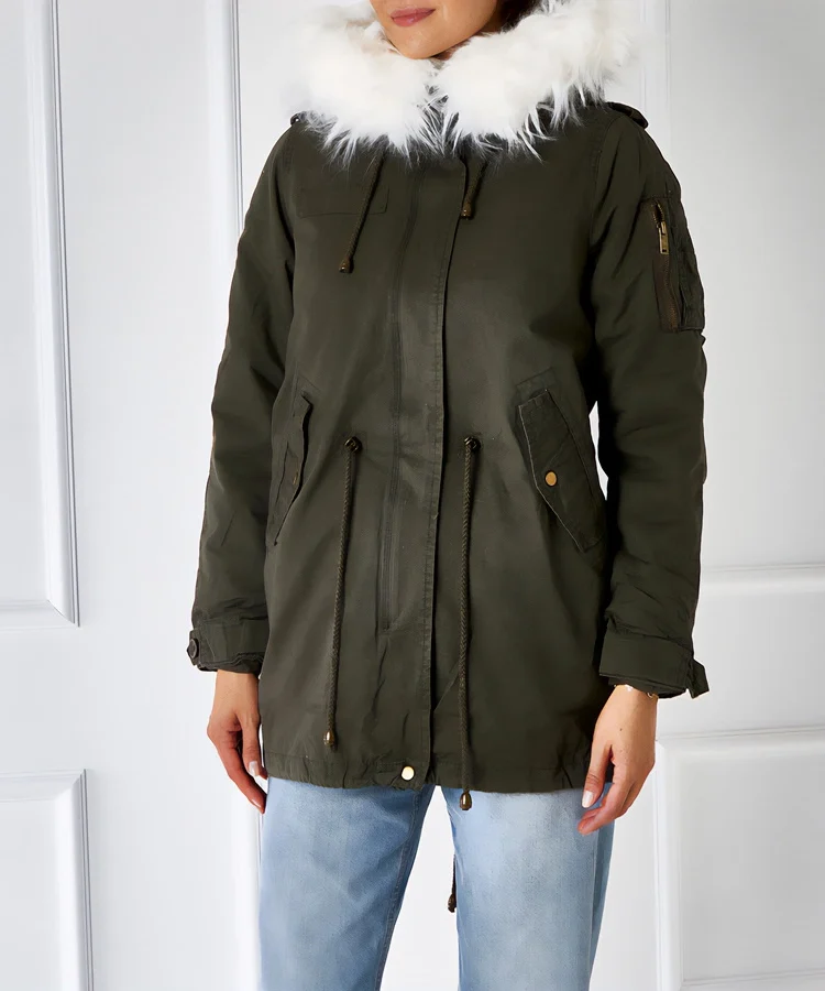 Zielona kurtka typu parka Sicard