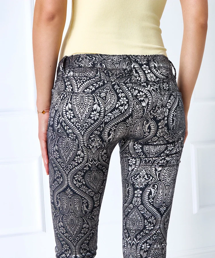 Czarno-grafitowe spodnie damskie Basmin