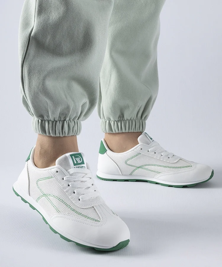 Biało-zielone sportowe sneakersy Pinarella