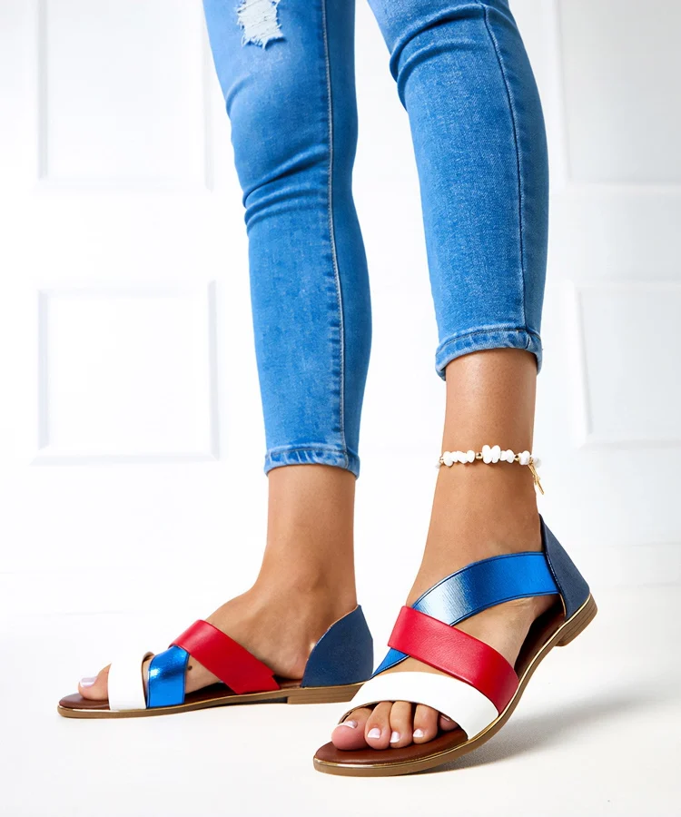 Kolorowe sandały z zakrytą piętą Massawa