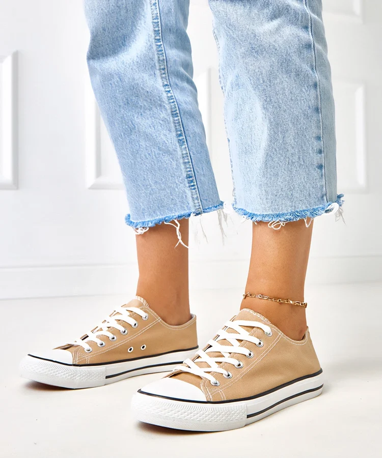 Brązowe klasyczne damskie trampki Zurhat
