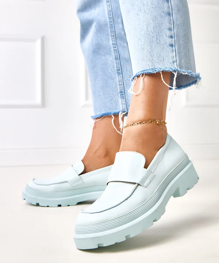 Niebieskie mokasyny z ekoskóry Seraphin