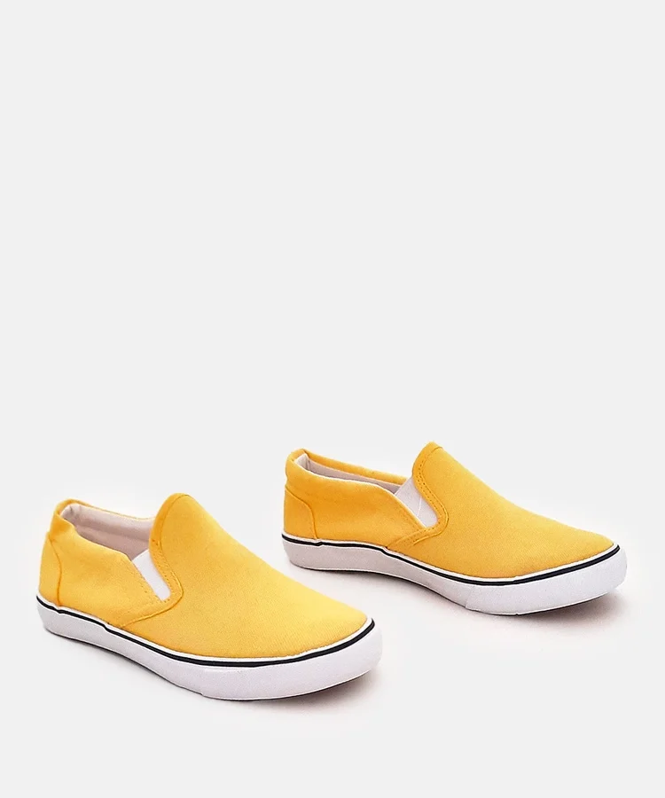 Żółte dziecięce tenisówki wsuwane Lagunes