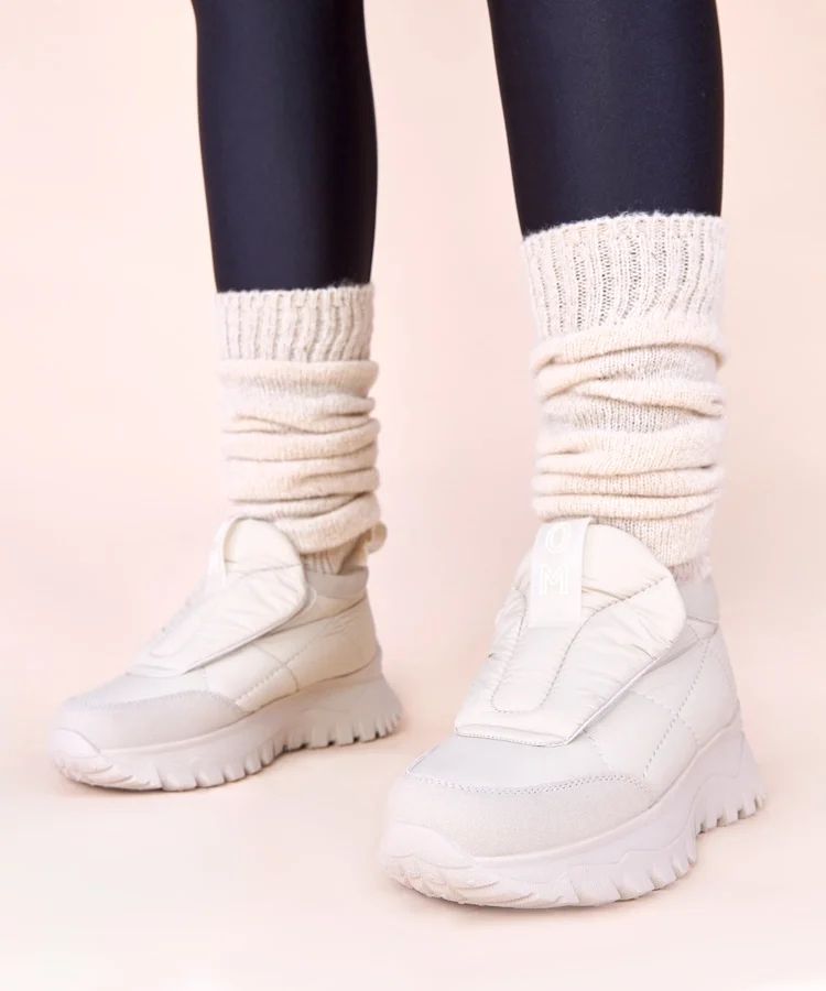 Szare śniegowce damskie zapinane na rzep Penny