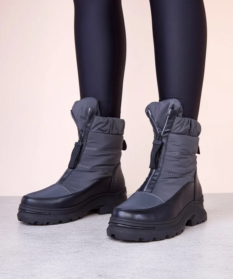 Szare śniegowce na suwak Hina