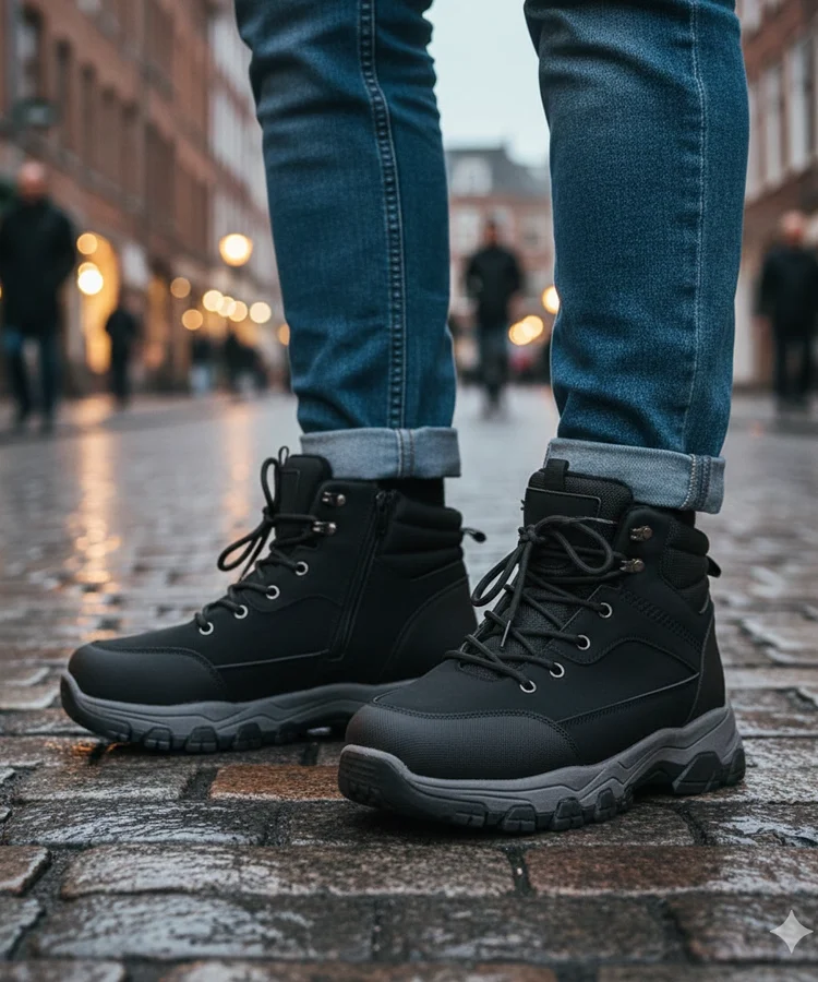 Czarne trapery męskie Ryan