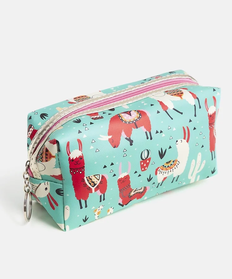 Zielona kosmetyczka Lama