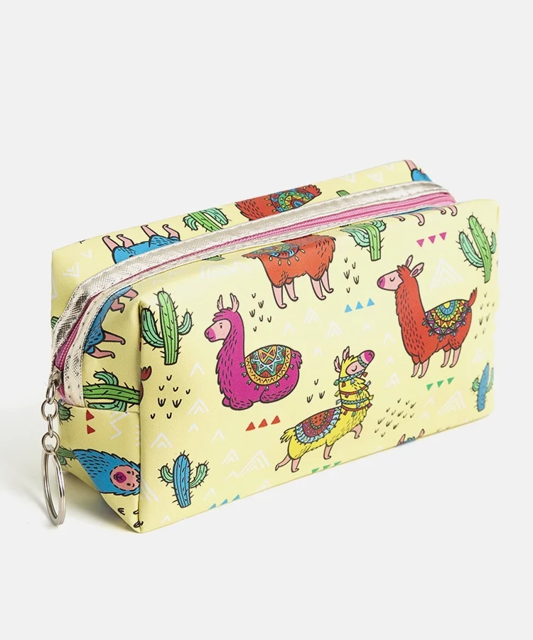 Żółta kosmetyczka Lama