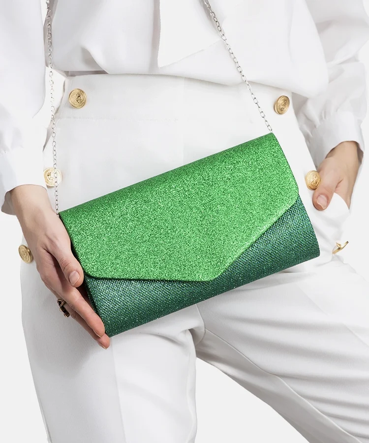 Zielona torebka kopertowa Sepi