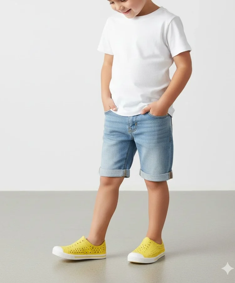 Żółte dziecięce klapki basenowe Peppin