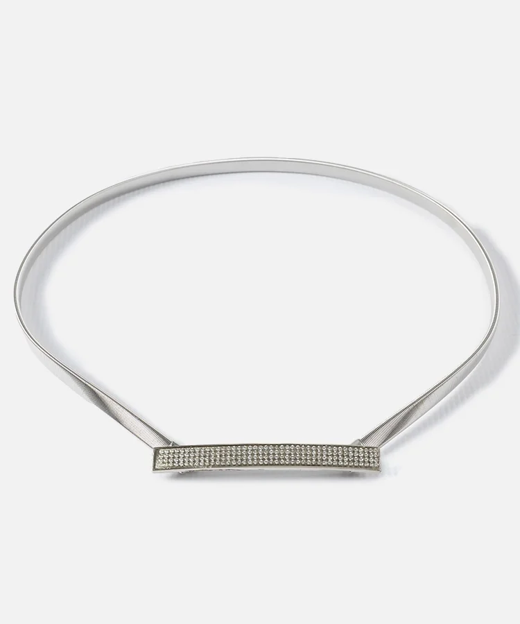 Srebrny elastyczny pasek z cyrkoniami Bartolo