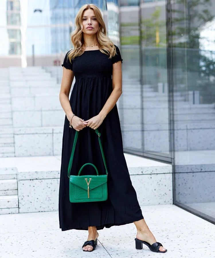 Torebka na ramię z motywem skóry krokodyla Barsa