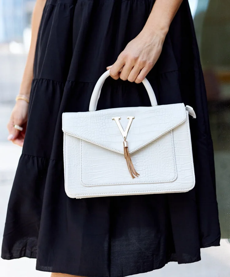 Torebka na ramię z motywem skóry krokodyla Barsa