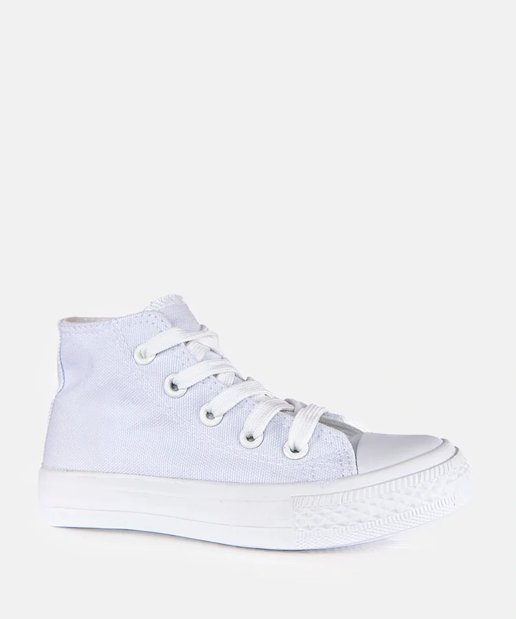 Białe dziecięce trampki za kostkę Laly