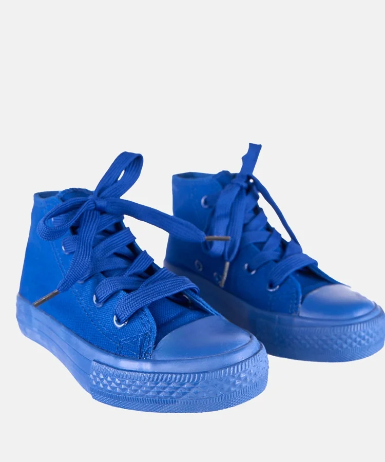 Niebieskie dziecięce trampki za kostkę Laly