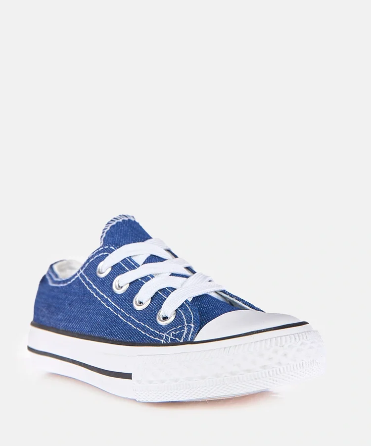 Niebieskie dziecięce trampki niskie Lauta