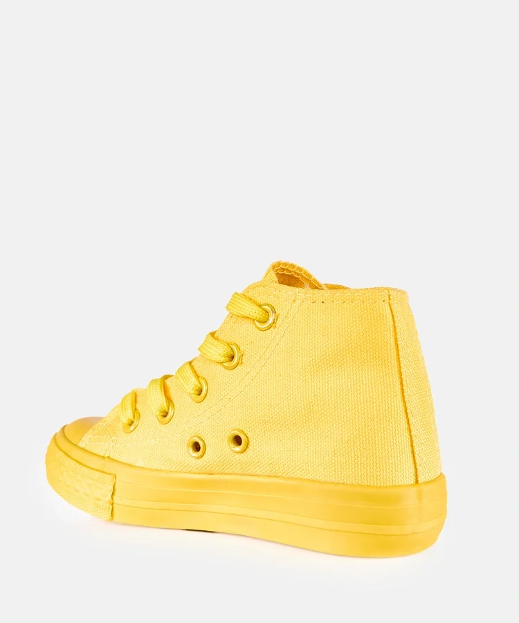 Żółte dziecięce trampki za kostkę Laly