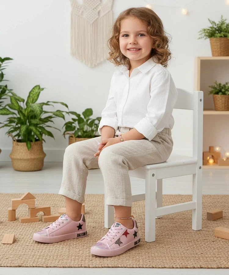 Big Star różowe sneakersy niskie dziecięce Light