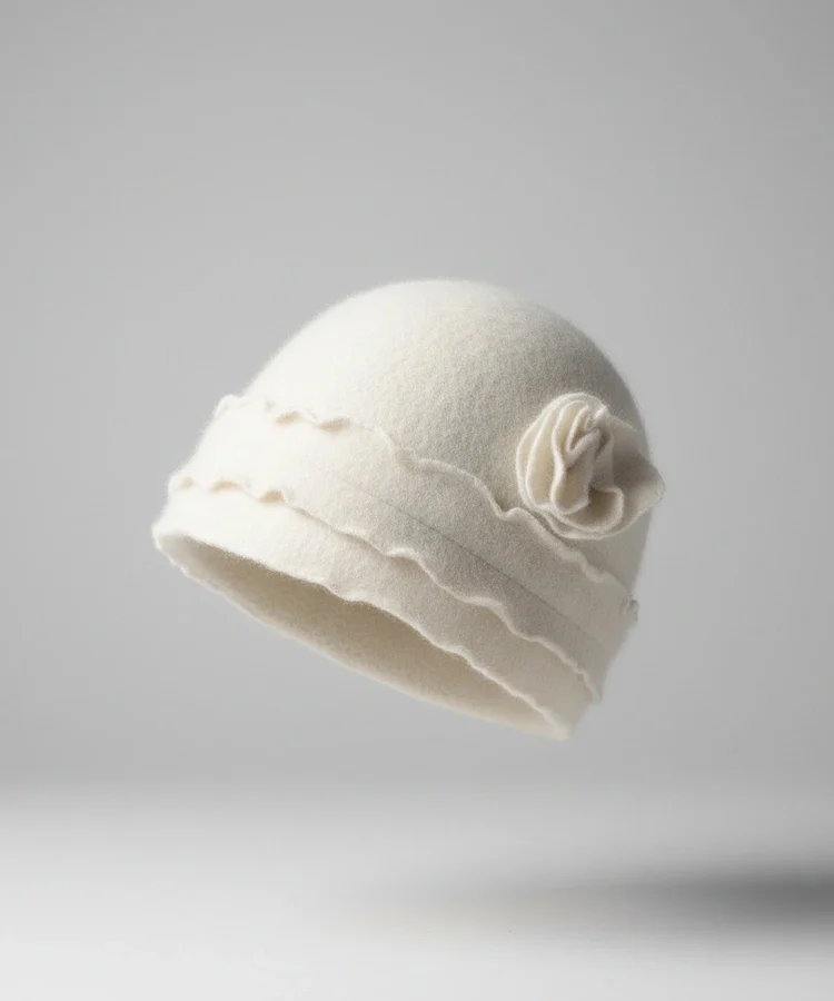 Biała czapka z falbankami Zion