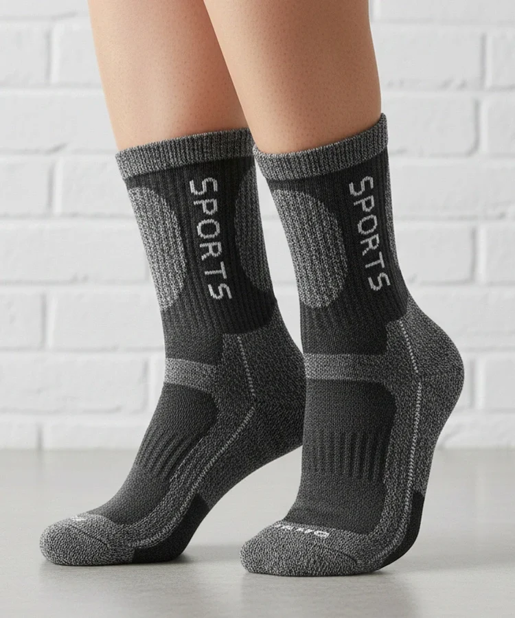 Szare ciepłe skarpetki damskie Siera