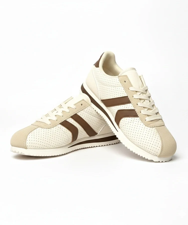 Beżowo-Brązowe sneakersy sportowe Camille