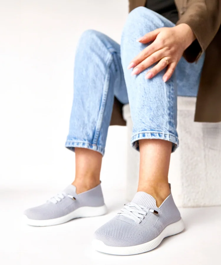 Szare damskie sportowe tenisówki Léa