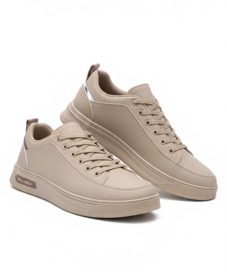 Beżowe męskie sneakersy z elastycznymi sznurówkami Arthur