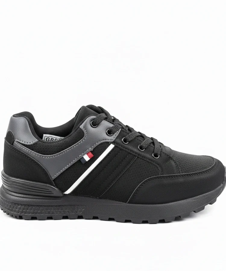 Czarne męskie casualowe sneakersy Ethan