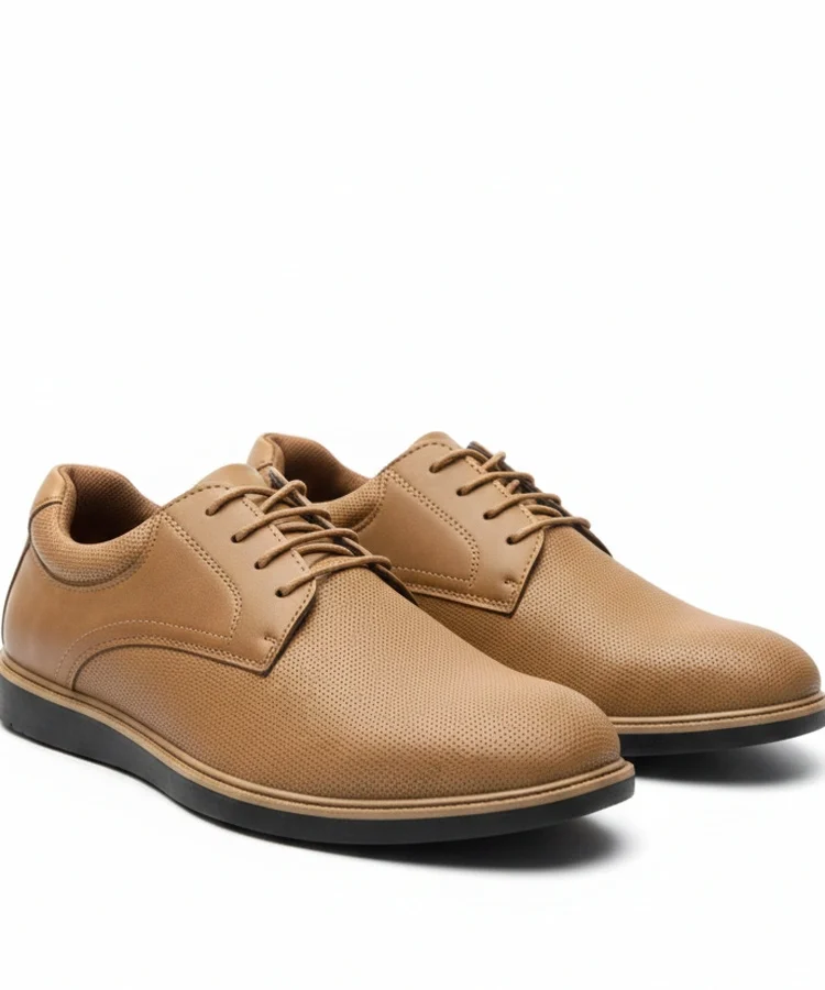 Brązowe casualowe męskie półbuty Oscar