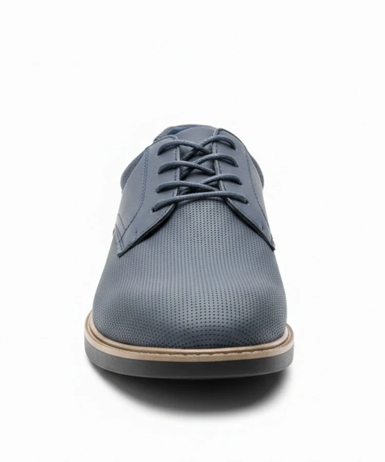 Granatowe casualowe męskie półbuty Oscar