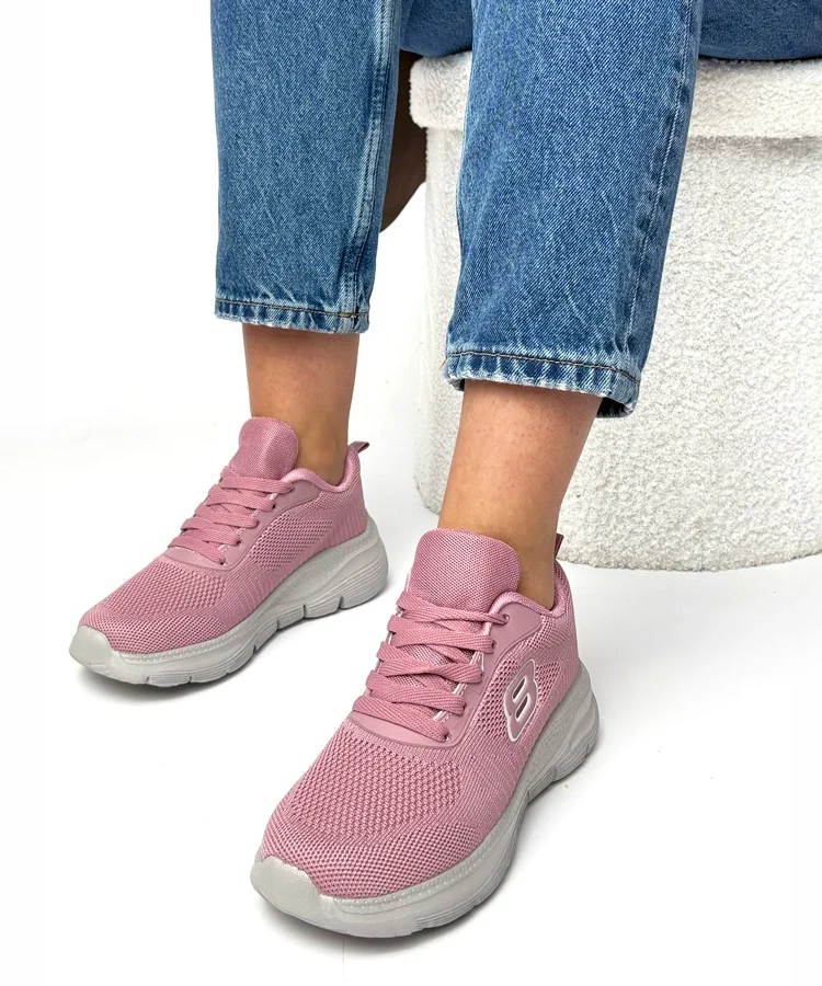 Różowe sportowe sneakersy z miękką wkładką Lucia