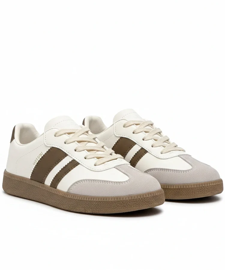 Beżowe sneakersy casualowe na platformie Thérèse