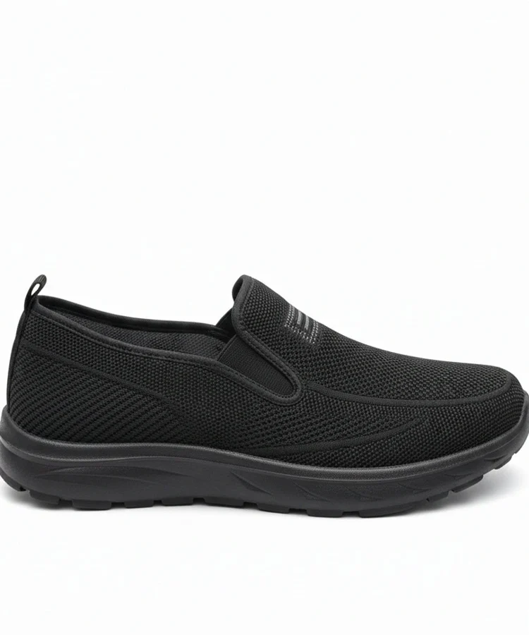 Czarne Wsuwane Męskie Sneakersy Sebastian