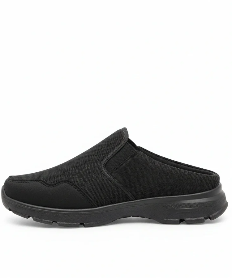 Czarne Wsuwane Męskie Niskie Sneakersy Alexander