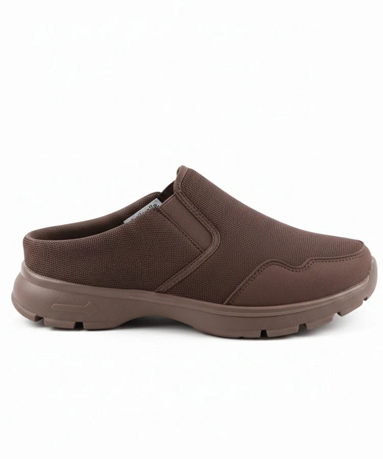 Brązowe Wsuwane Męskie Niskie Sneakersy Alexander