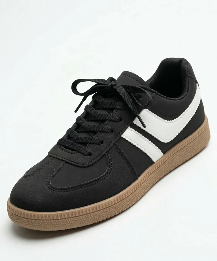 Czarne Tenisówki Męskie Sneakersy Saffron