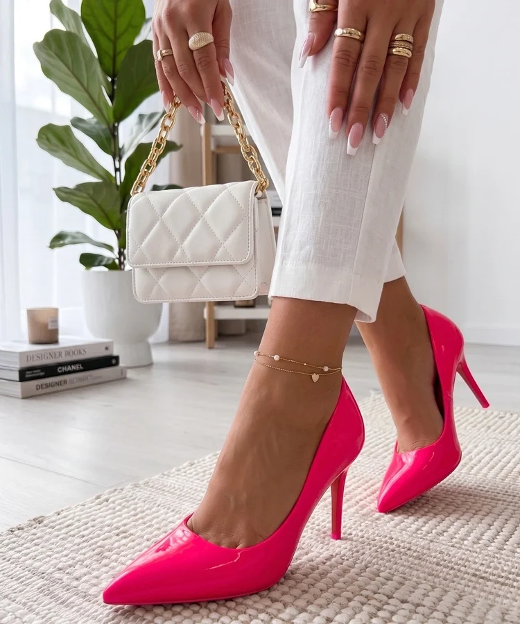 Różowe Szpilki Z Ekozamszu Eloise